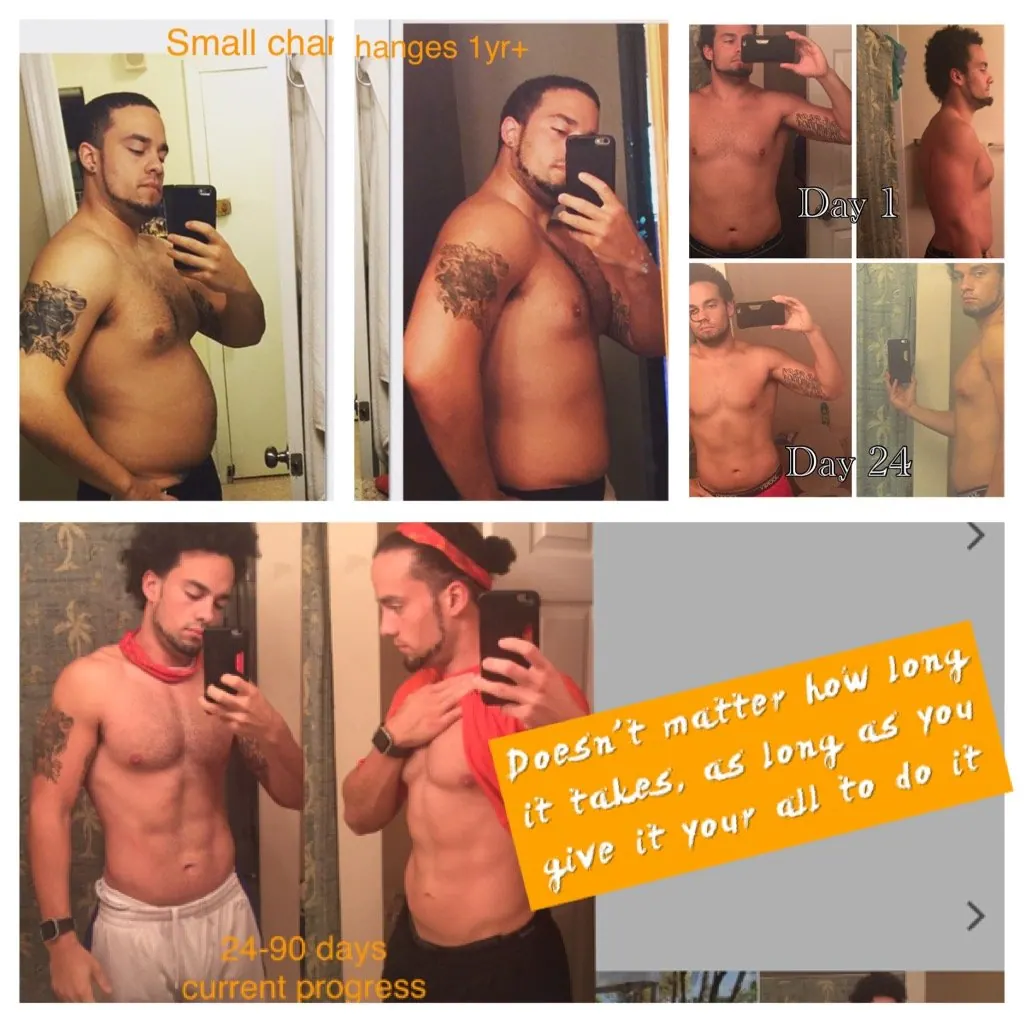 Coach Martin Rosa Kiefer year-plus transformation progress collage  -  Hive Fitness Journey founder, Woodstock, GA